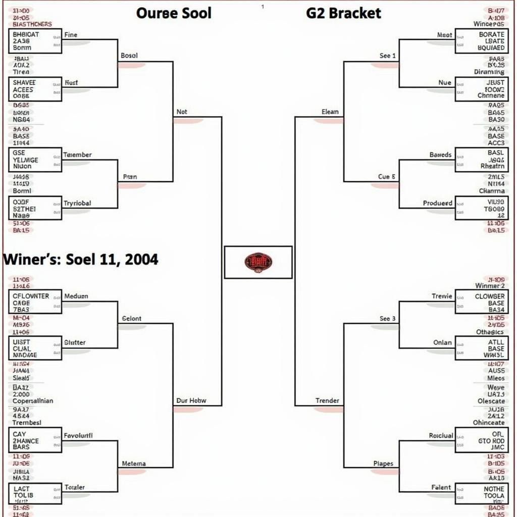 Example of a 16 Team Seeded Double Elimination Bracket