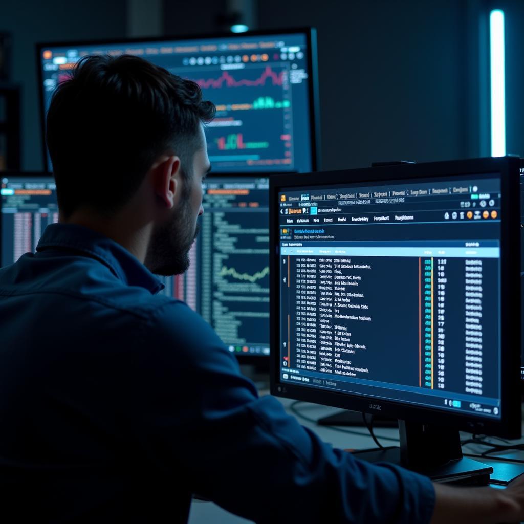 Network Engineer Analyzing 1a0c Log for Network Monitoring