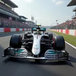 Lewis Hamilton speeds through Silverstone in the 2019 British Grand Prix