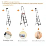 3-in-1 Ladder Platform: Versatile Configurations for Various Tasks