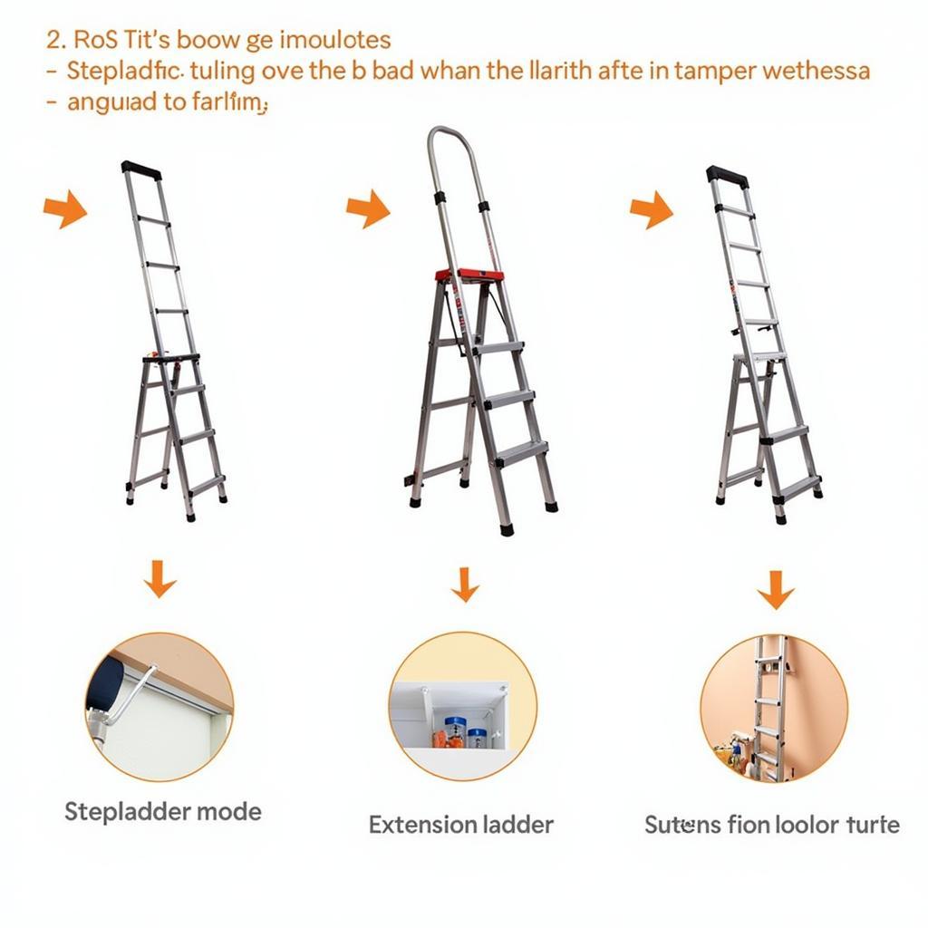 3-in-1 Ladder Platform: Versatile Configurations for Various Tasks