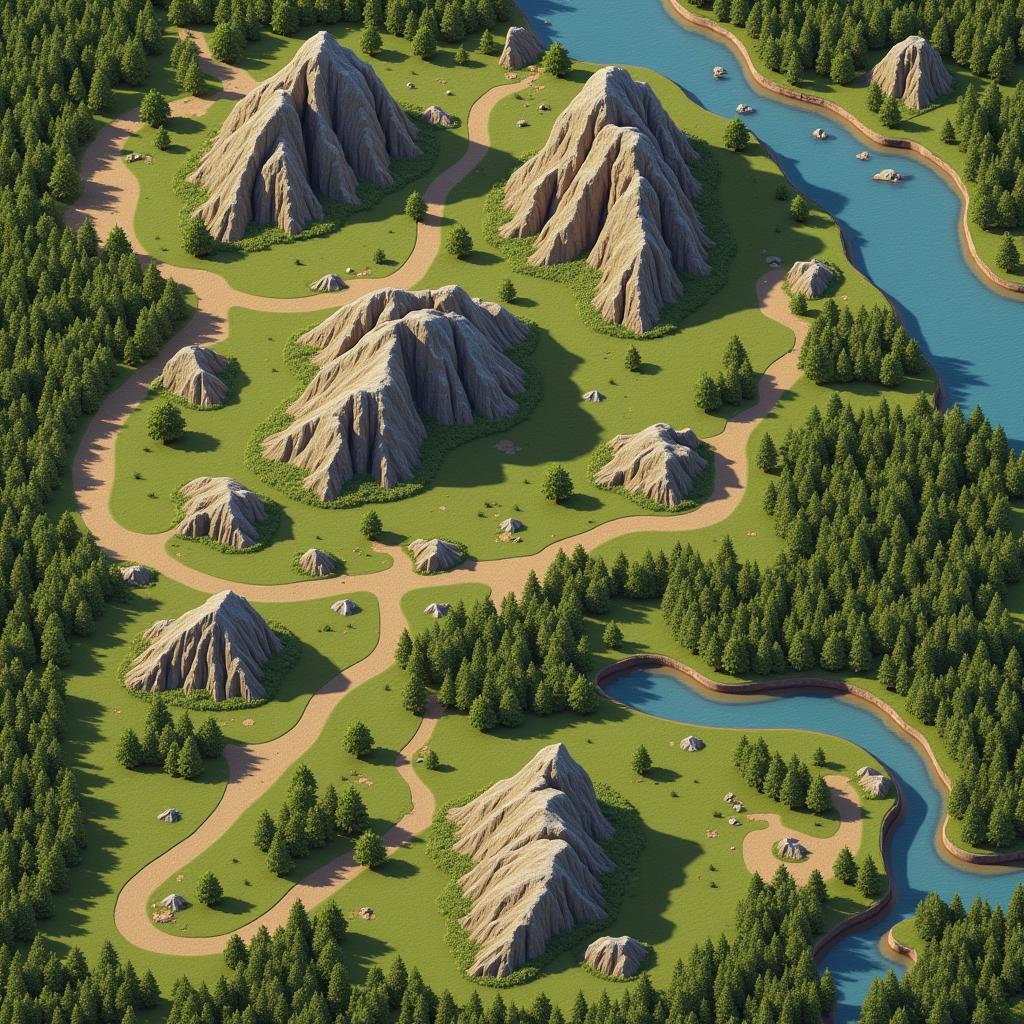 Key Terrain Features on a 3map