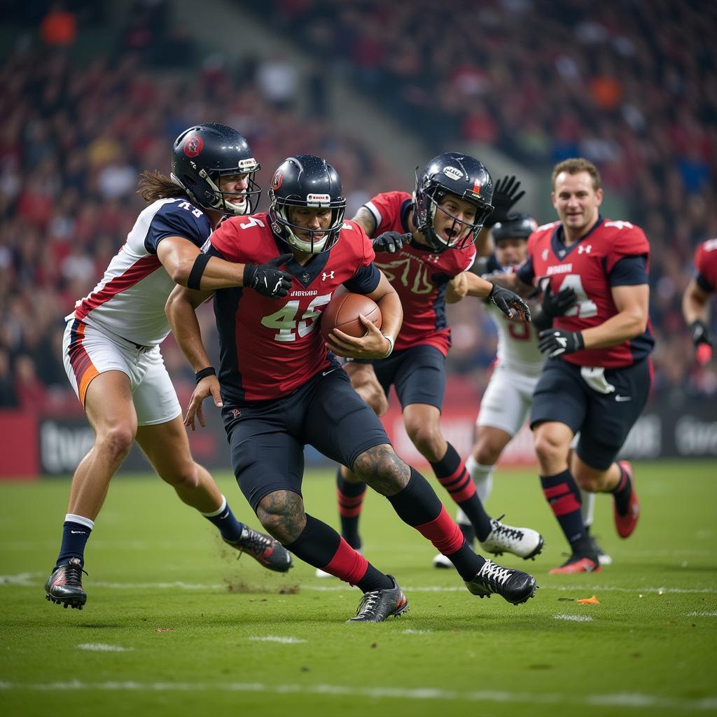 6-Man Football Action