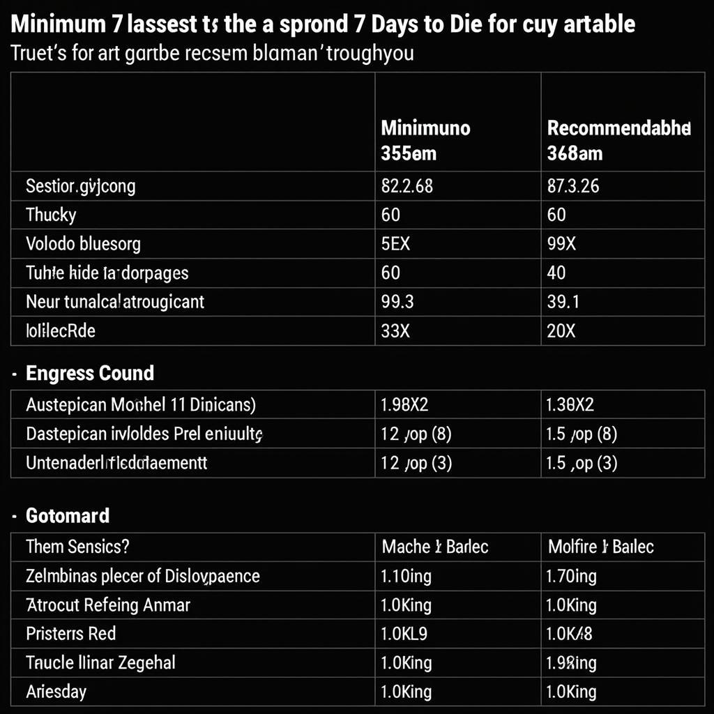 7 Days to Die Minimum and Recommended System Requirements