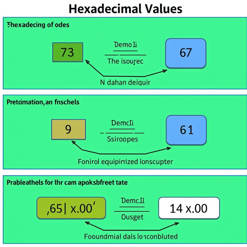 73 67 6 as Hexadecimal Values