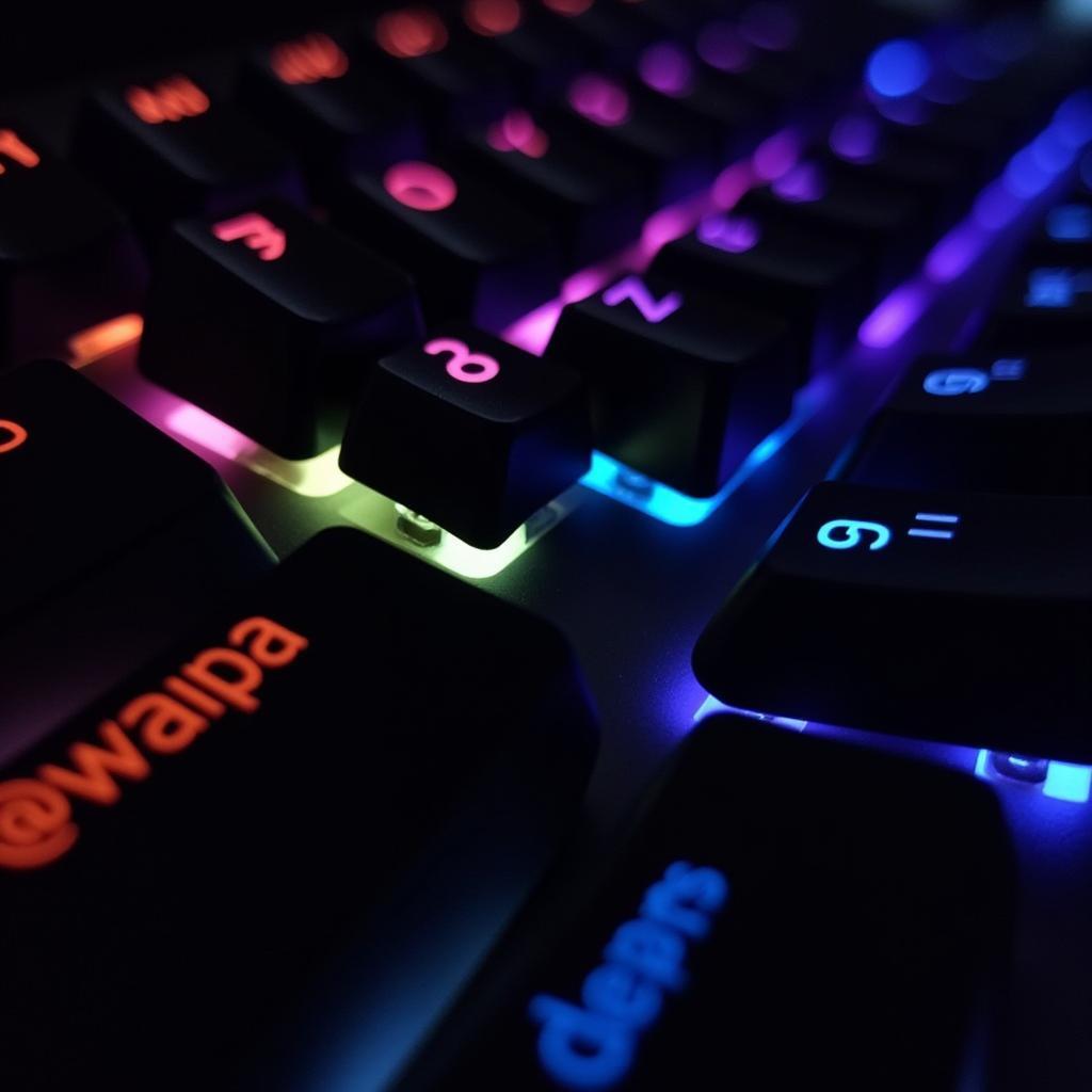 Gaming keyboard with the numbers 88 and 99 highlighted