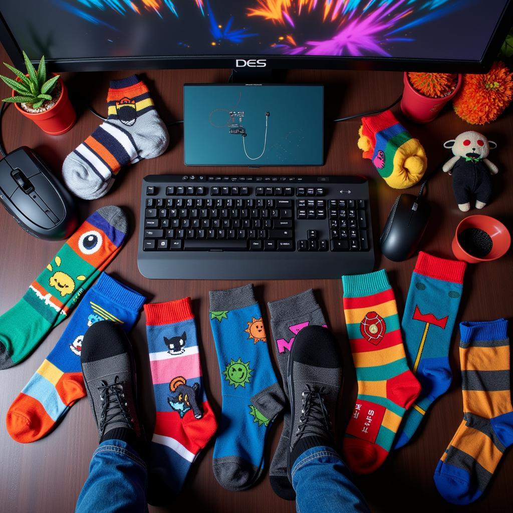 Colorful Socks for Gamers