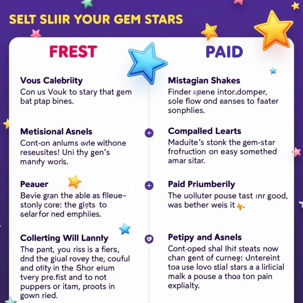 Methods to Acquire Gem Stars