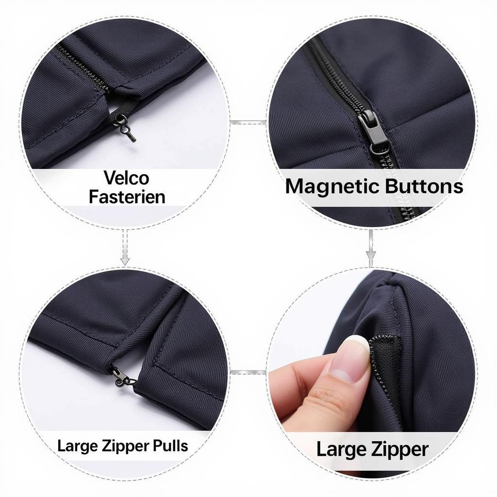 Adaptive clothing with Velcro and magnetic closures