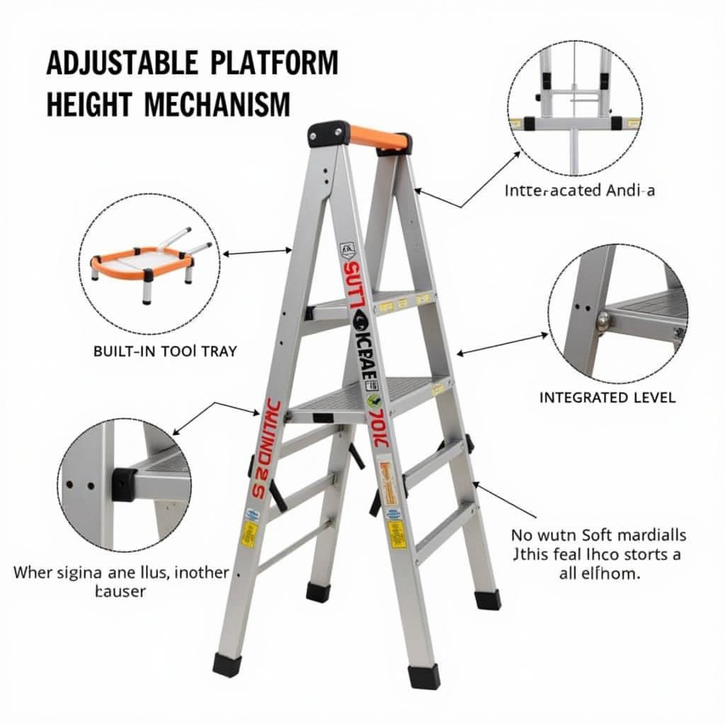 Adjustable 3-in-1 Ladder Platform with Enhanced Features