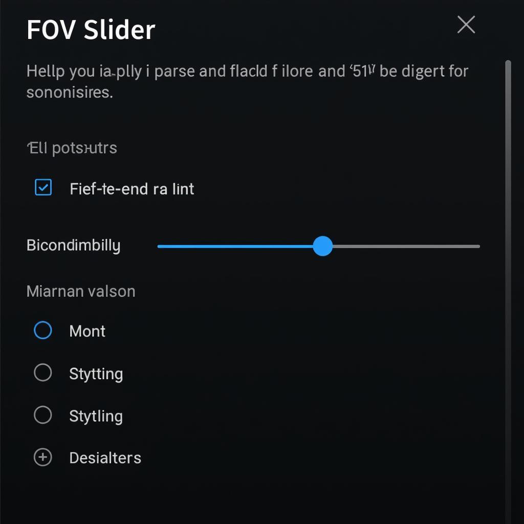 In-Game FOV Settings