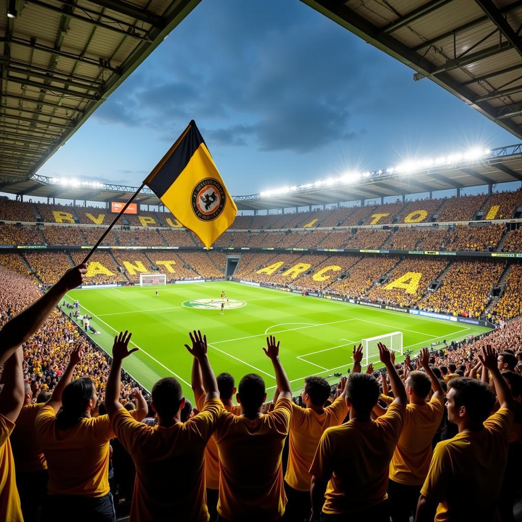 AEK FC Fans Celebrating a Goal