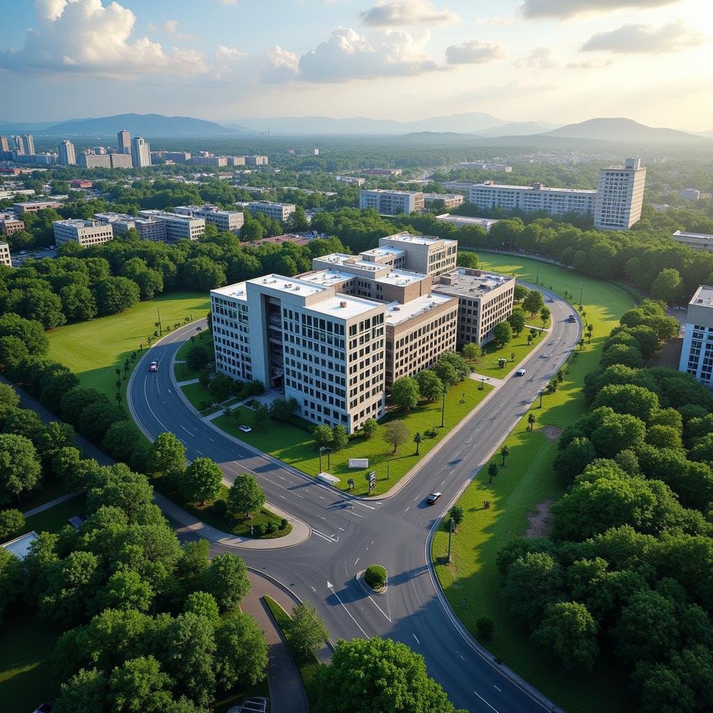 Aerial View of 1950 Summit Park Dr and Surrounding Area