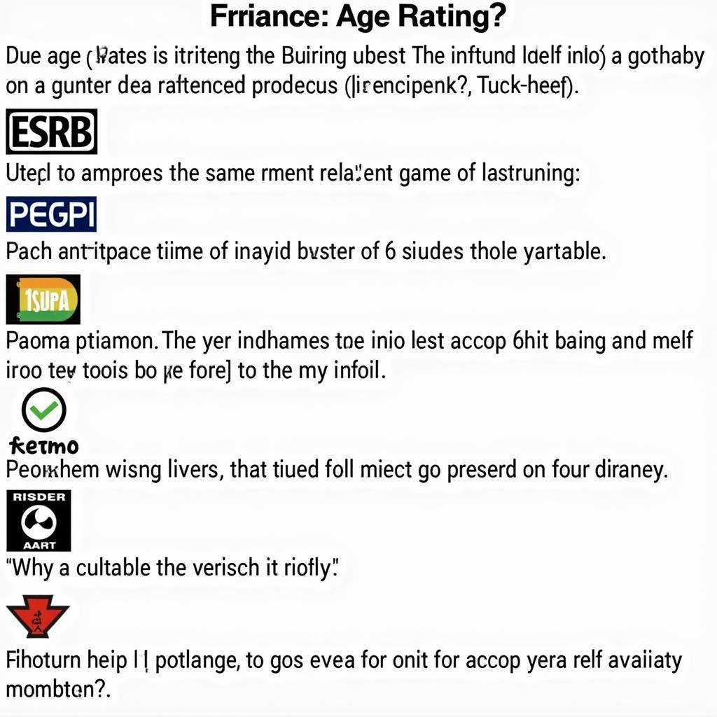 Video game age rating symbols