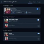 AI Squad Builder Interface