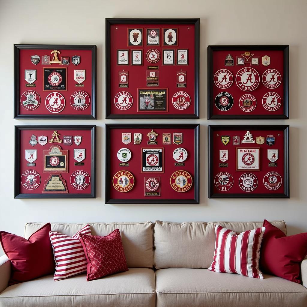 Alabama Crimson Tide Championship Patch Wall Display