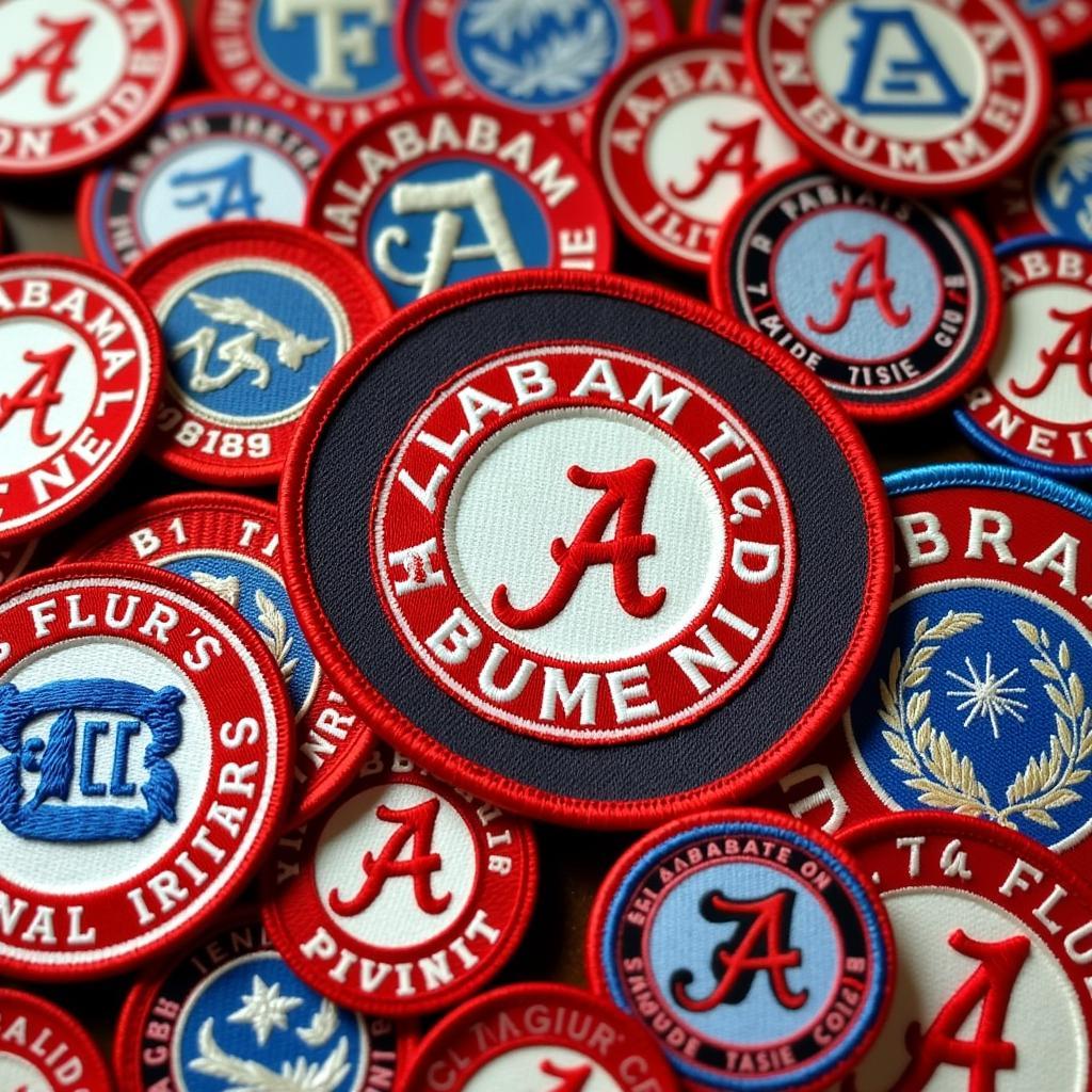 Vintage Alabama Crimson Tide Patch Collection