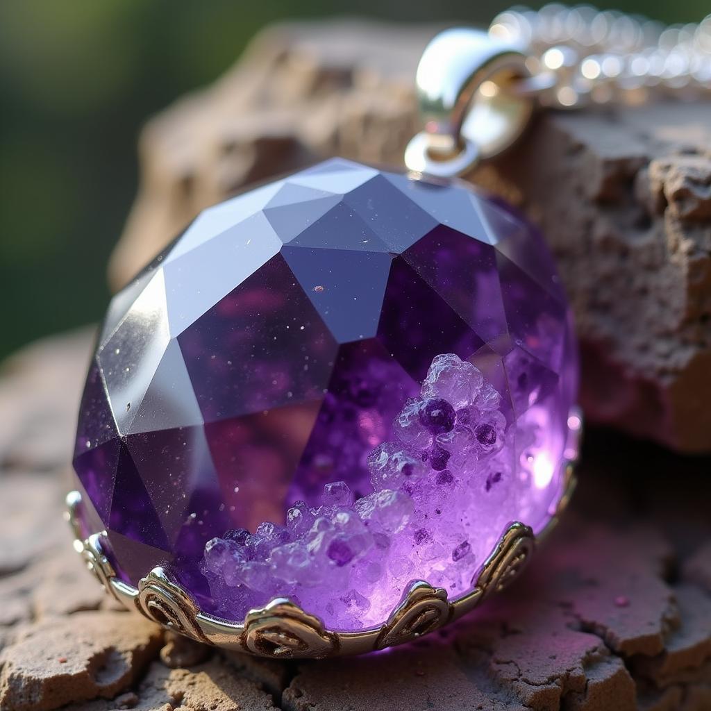 Amethyst Pendant Radiating Energy