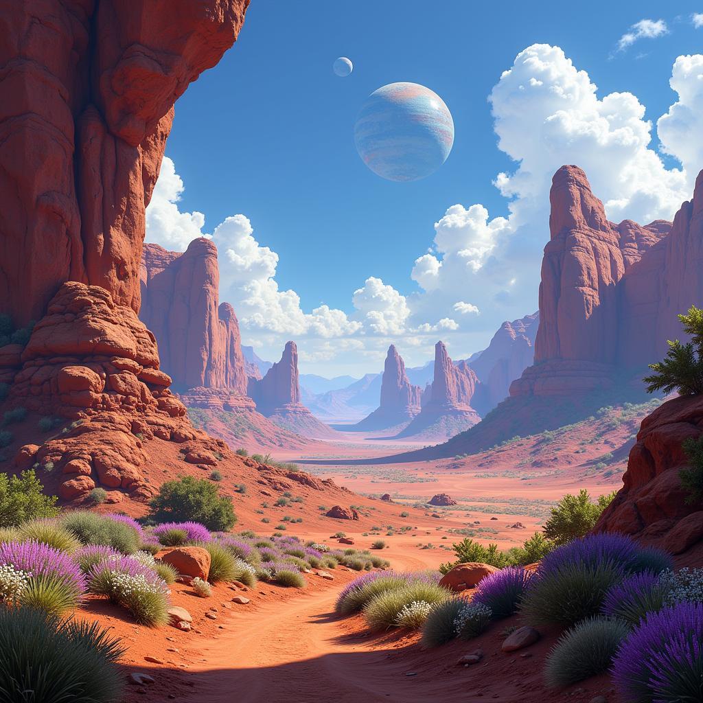 Alien landscapes concept art from Mass Effect Andromeda