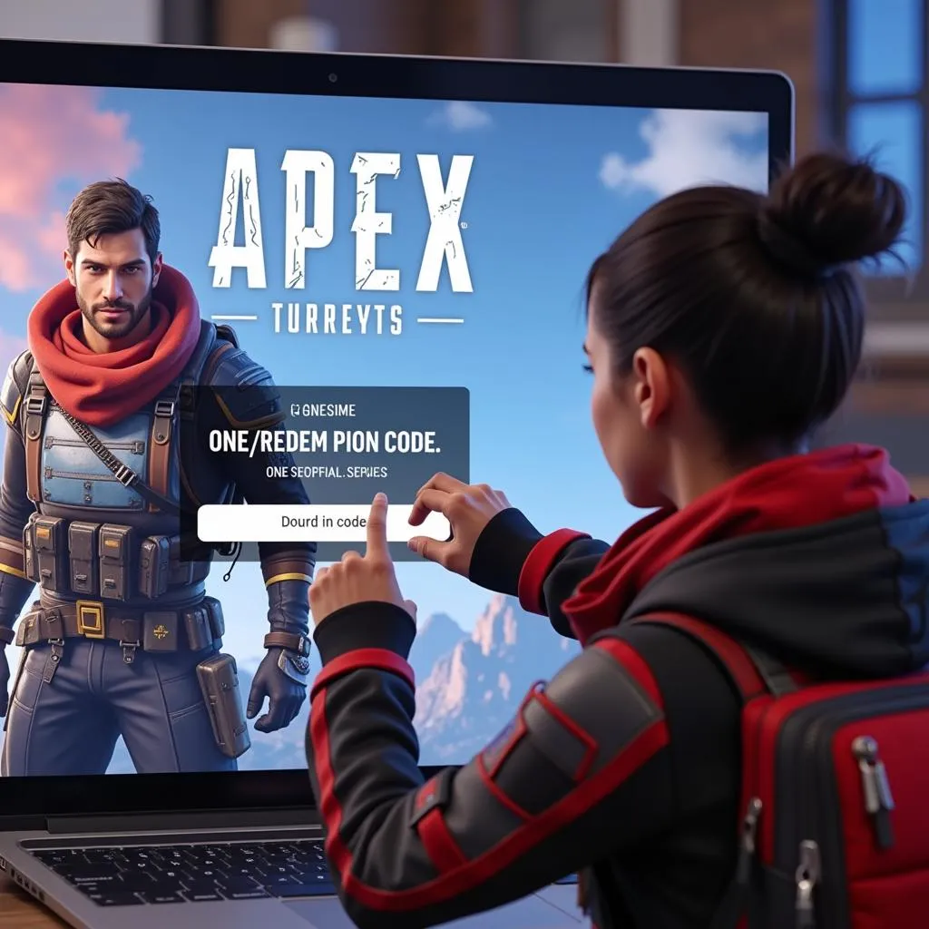 Apex Legends Character Redeeming a Code