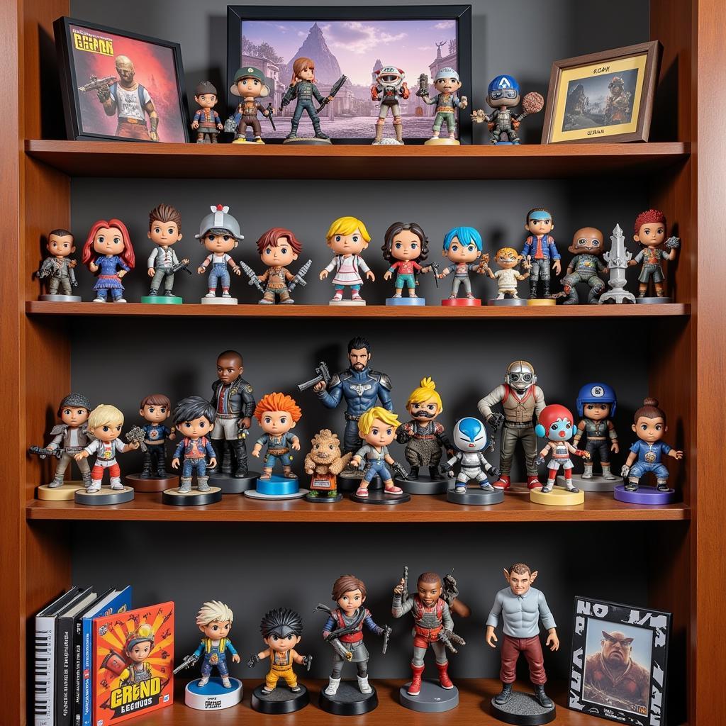 Apex Legends figurines displayed on a shelf