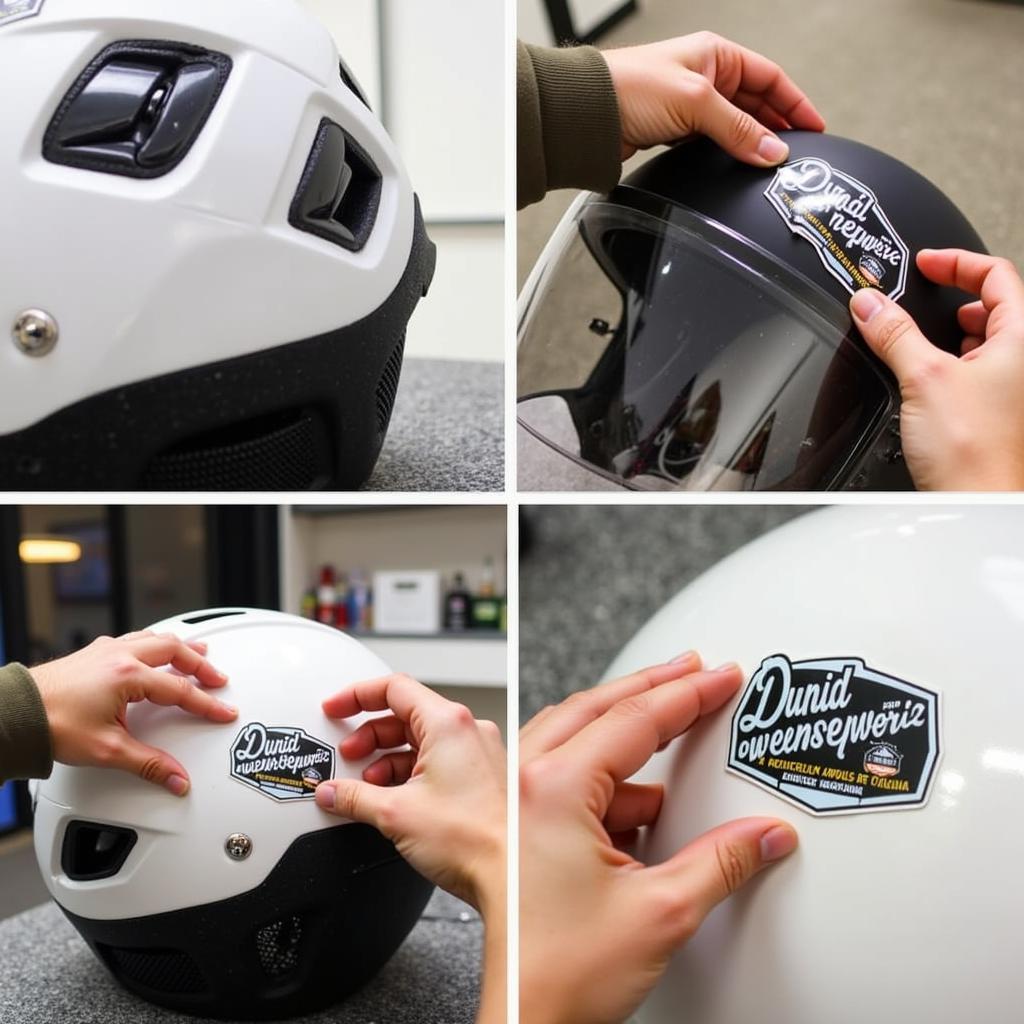 Applying a Helmet Award Decal 