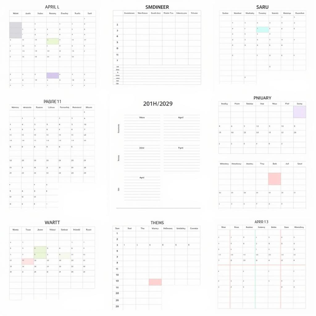 April 2024 Calendar Templates