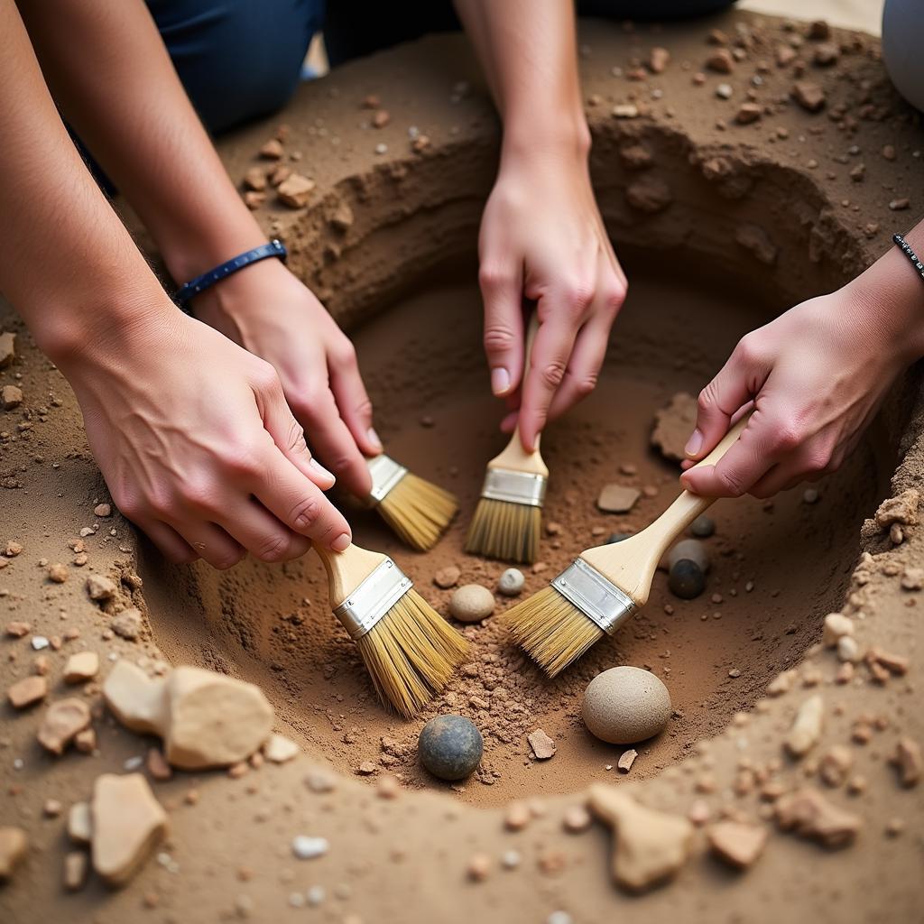 Archaeological dig site