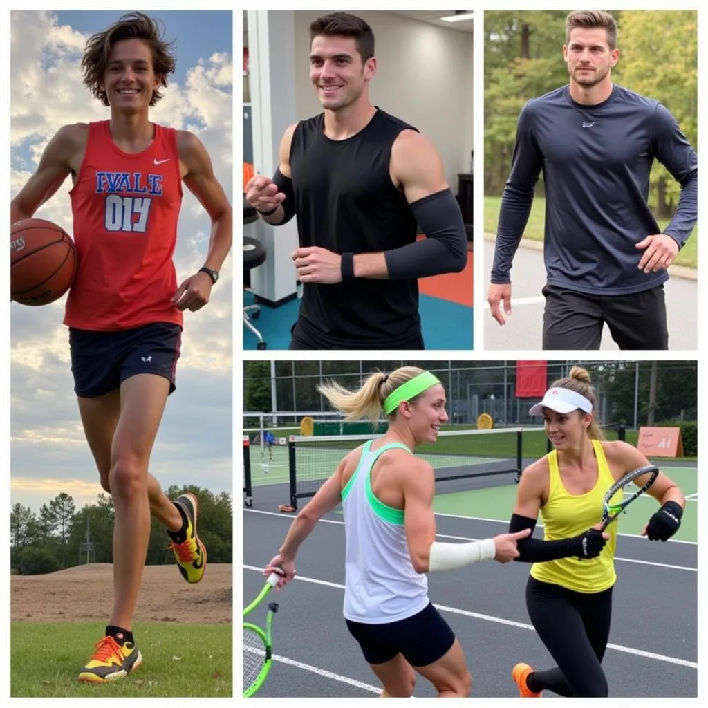 Athletes from different disciplines benefiting from tandem arm sleeves.