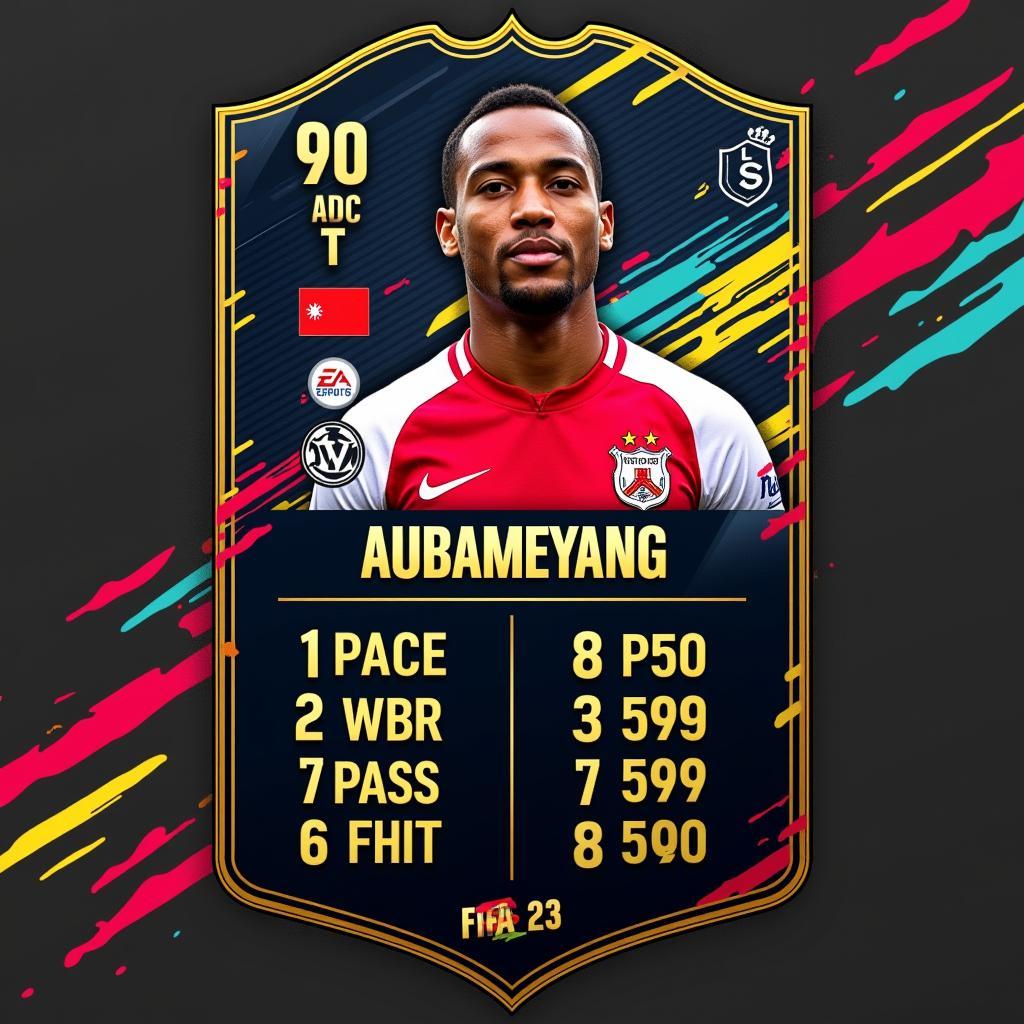 Aubameyang's FIFA 23 Player Card