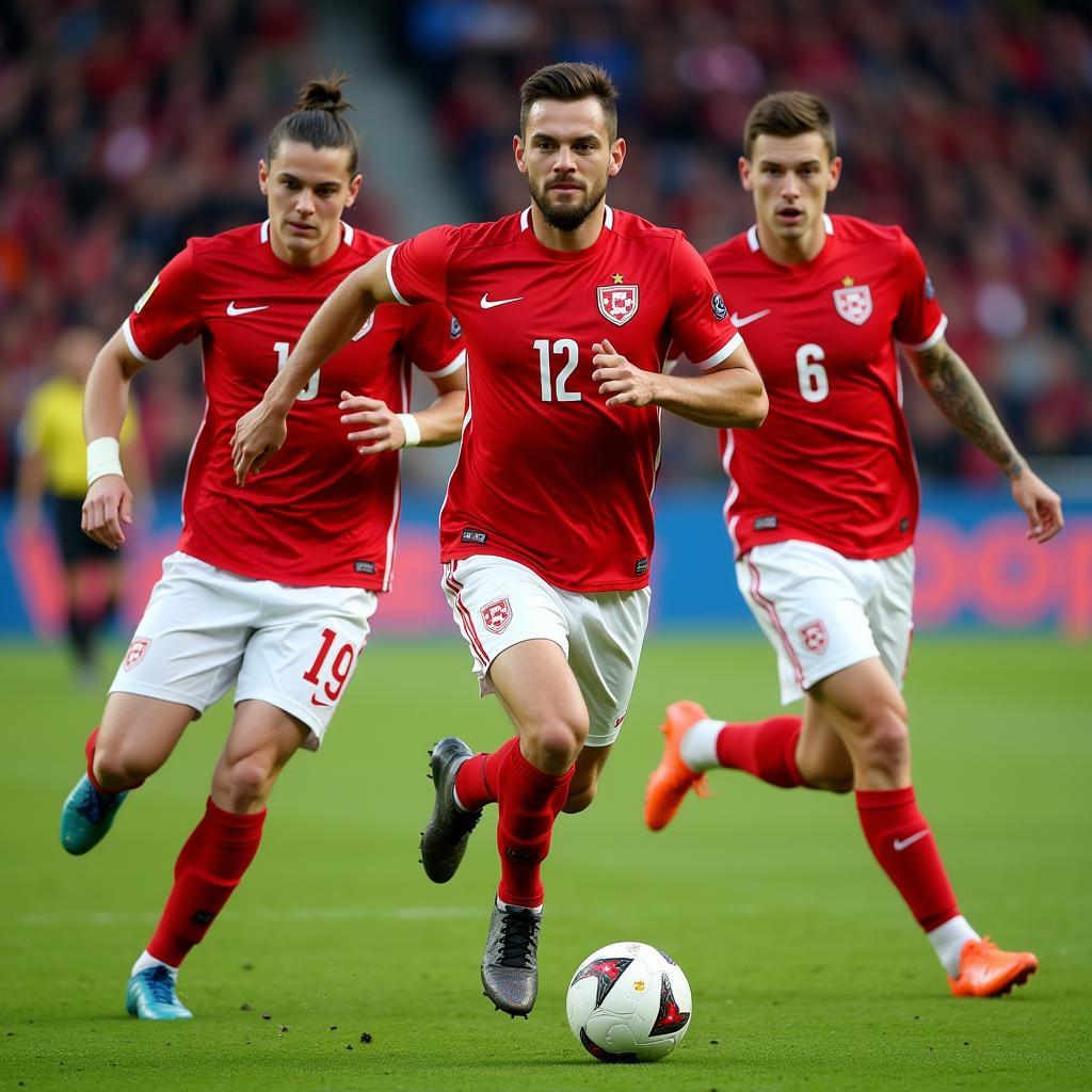 Austrian national team kit in action