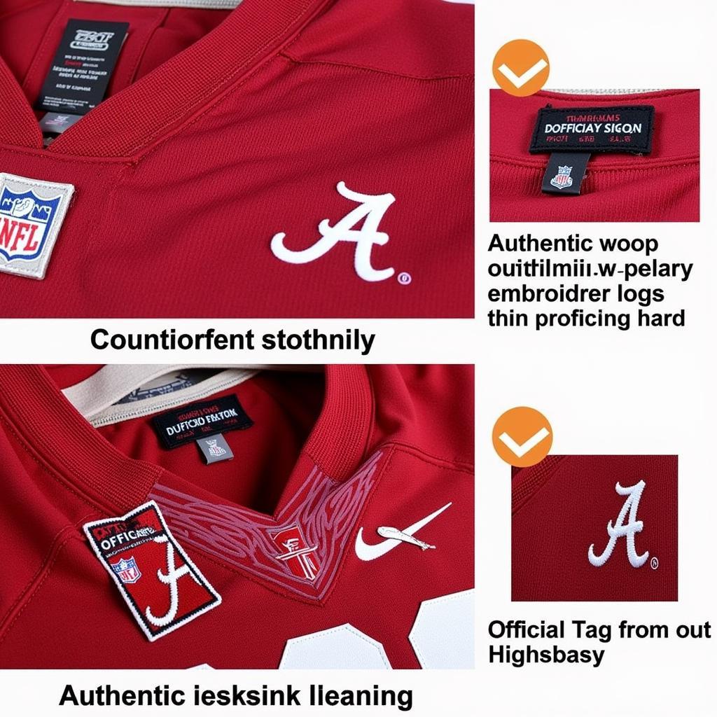 Authentic Alabama Jersey Details Close-up