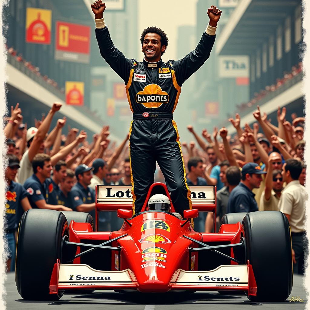 Ayrton Senna Celebratory Poster