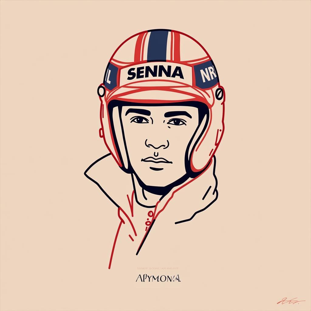 Ayrton Senna Minimalist Poster