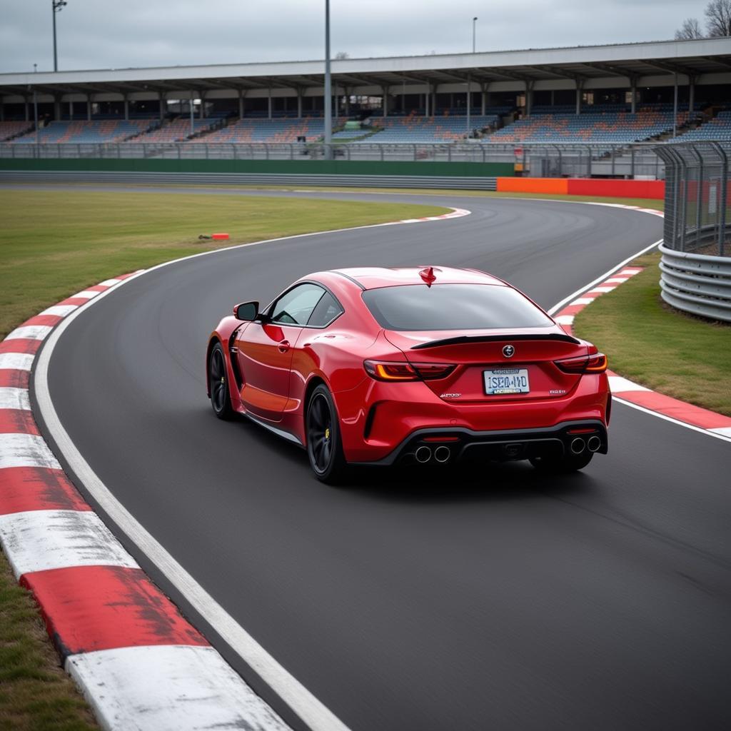 Ballistic Car on Racetrack