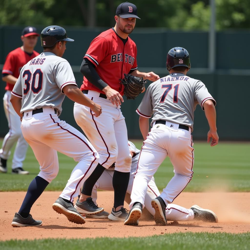 Aggressive Baserunning in Baseball: The Tie Rule