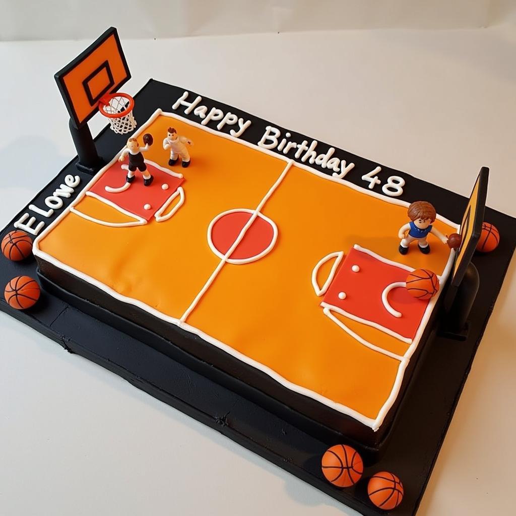 Basketball Court Birthday Cake Design