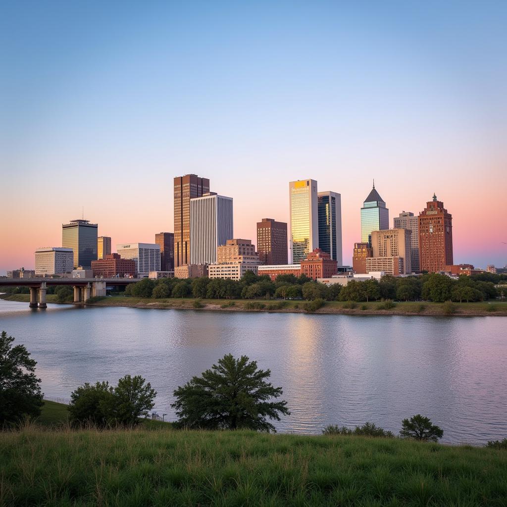 Baton Rouge Skyline Riverside View