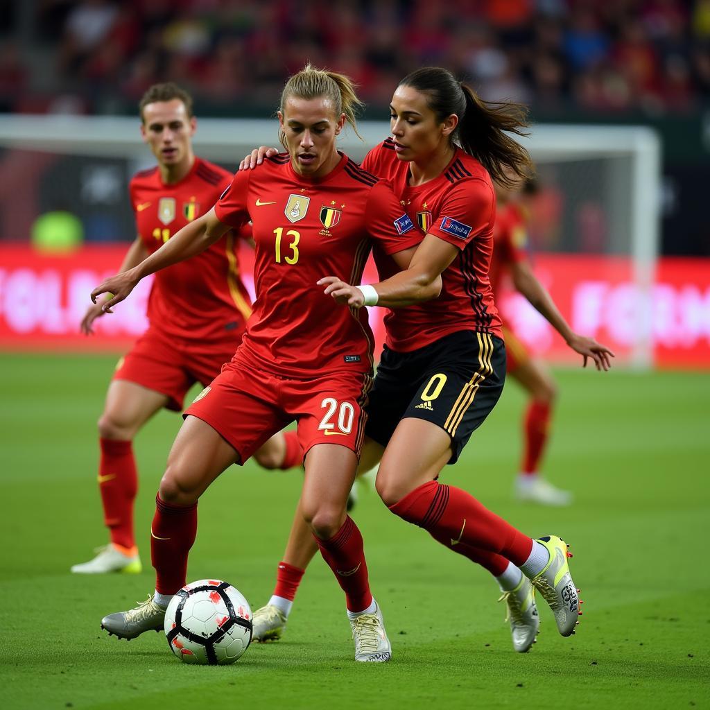 Belgium National Football Team in Action