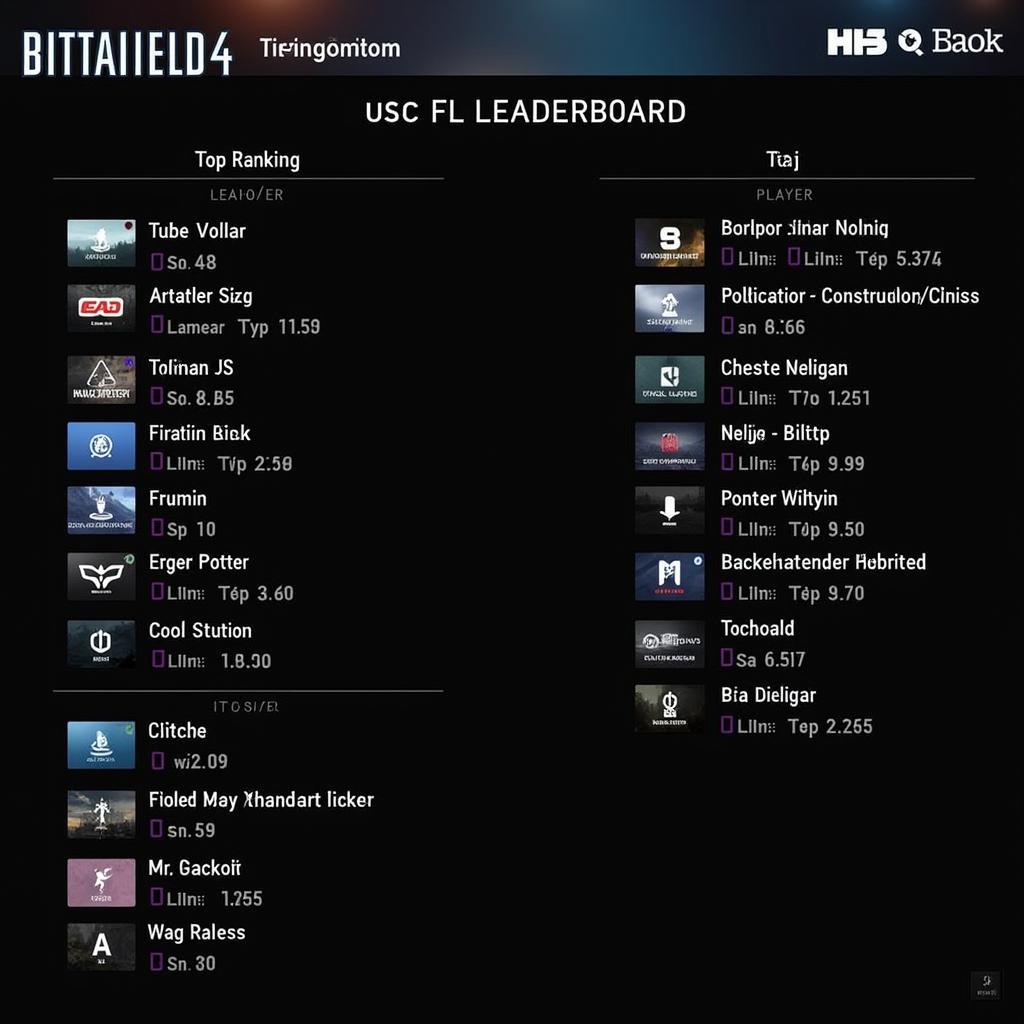 Battlefield 4 Leaderboard