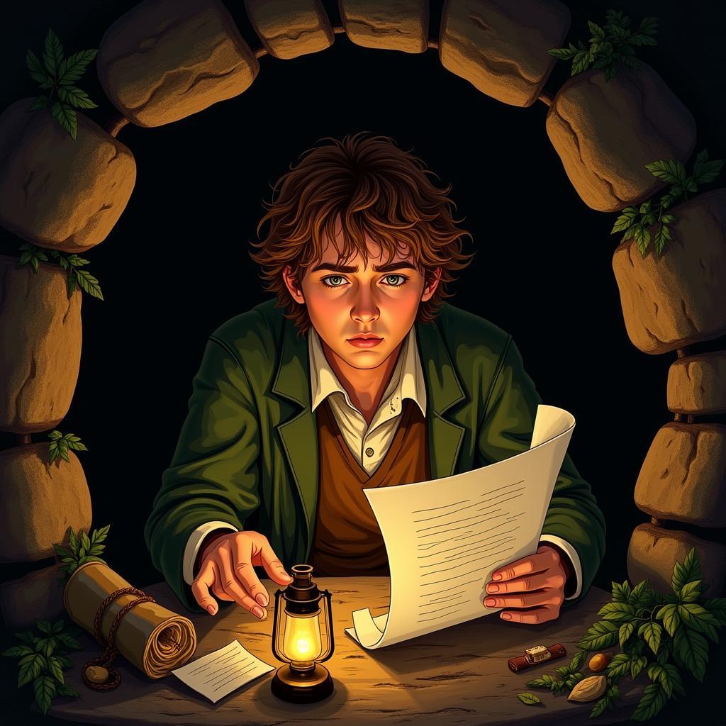 Bilbo Baggins on Adventure with Contract Copy