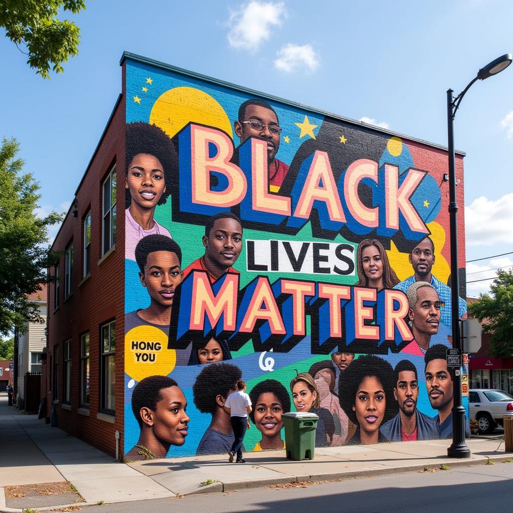 Black Lives Matter Street Art in Wichita