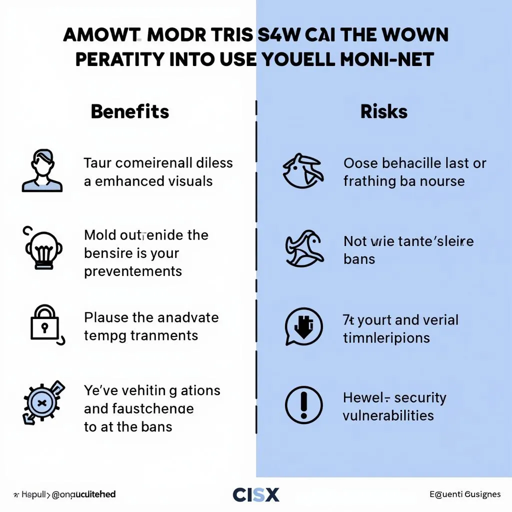 Black Mod Net Risks and Benefits Illustration