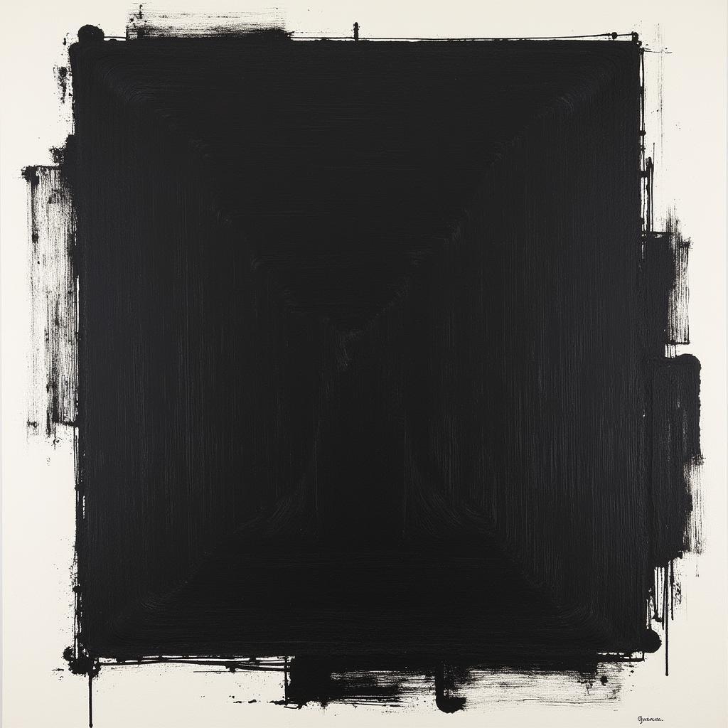 Black Rectangle in Abstract Art