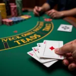 Blackjack table setup