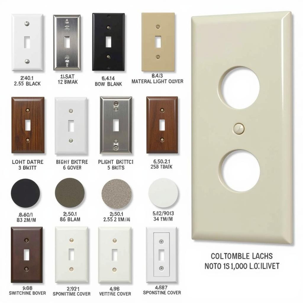 Variety of blank light switch covers