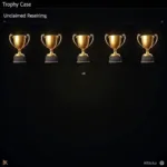 Empty Trophy Case in a Video Game