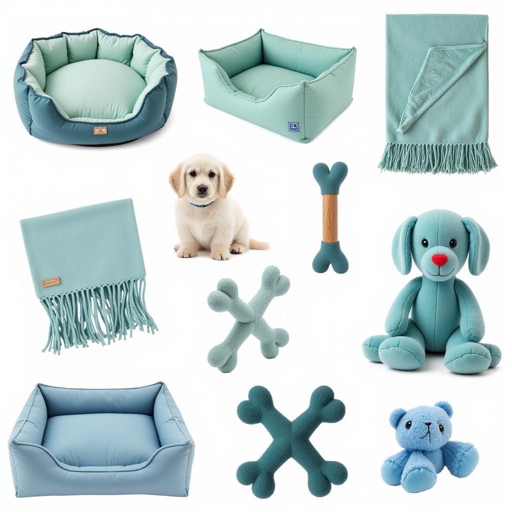 Calming Blue and Green Pet Products