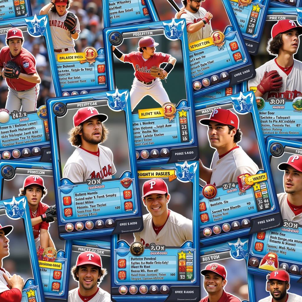 Blue Dragon Baseball Player Cards