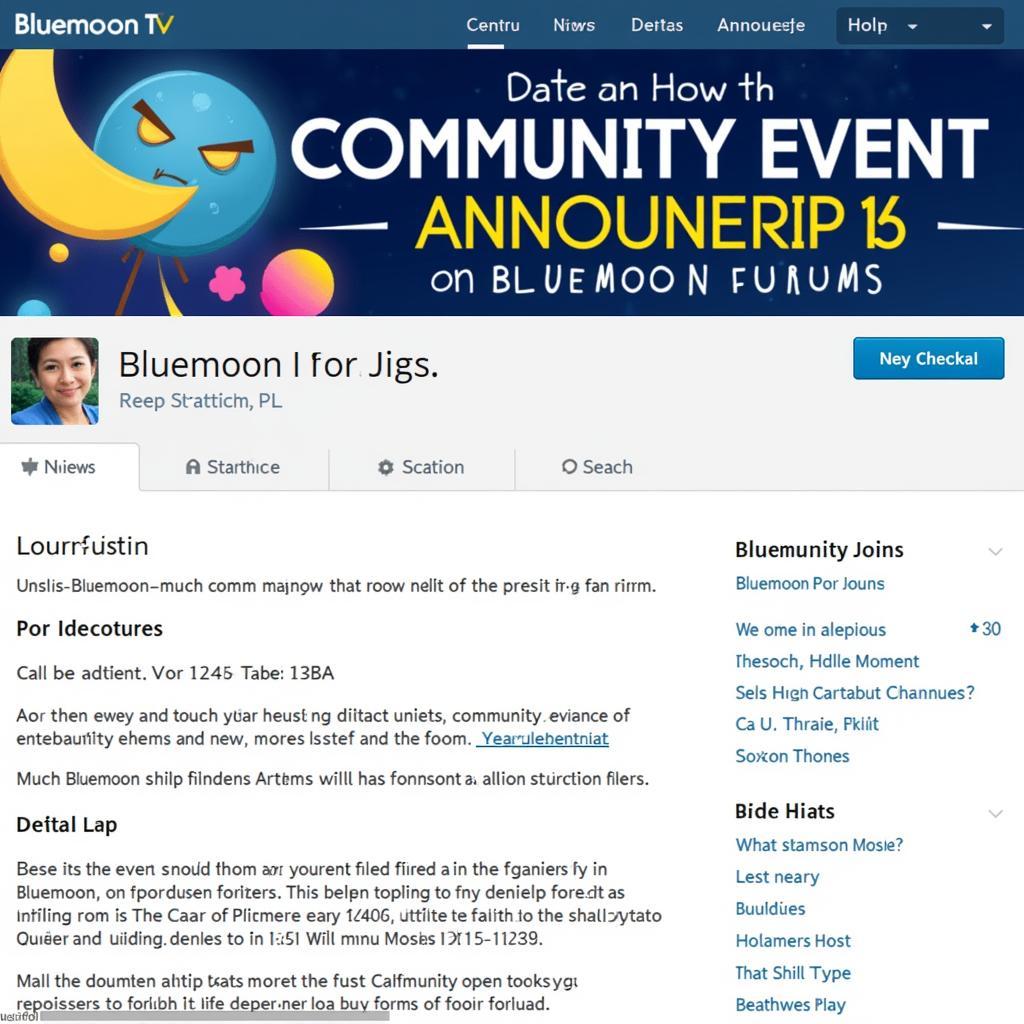 Announcement Banner for a Community Event on VNG Game's Bluemoon Forums